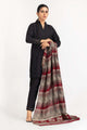 Maroon Shawl With Leaf Pattern
