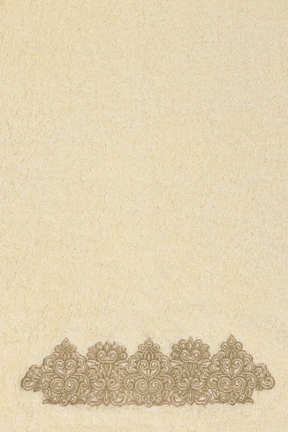 Cream Combed Embroidered towel 25