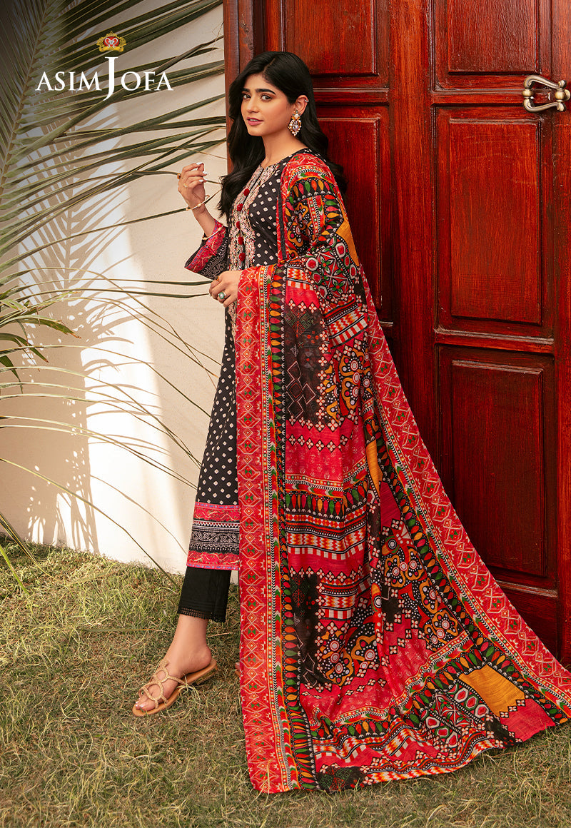 AJODD-24-XS EMBROIDERED SWISS LAWN 3 PCS