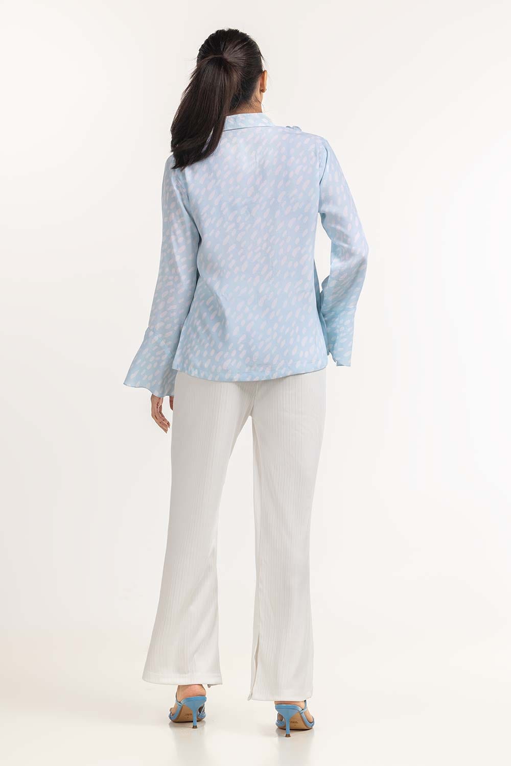 Sky Blue Woven Blouse