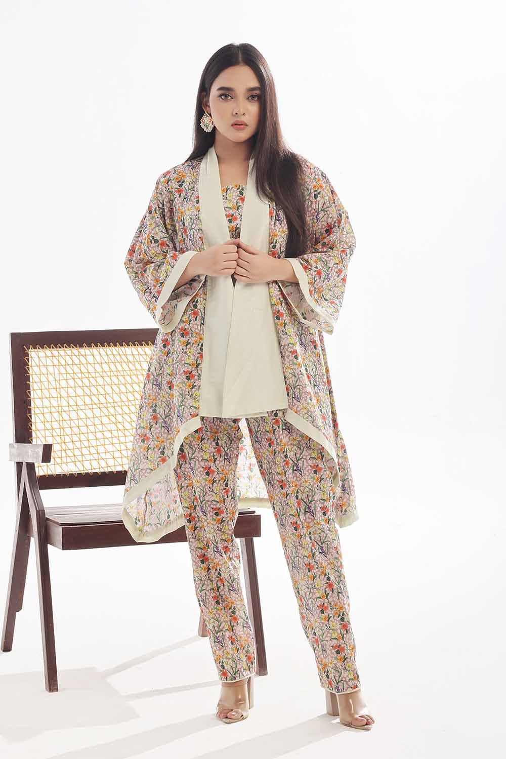 1 Piece Unstitched Printed Lawn Shirt