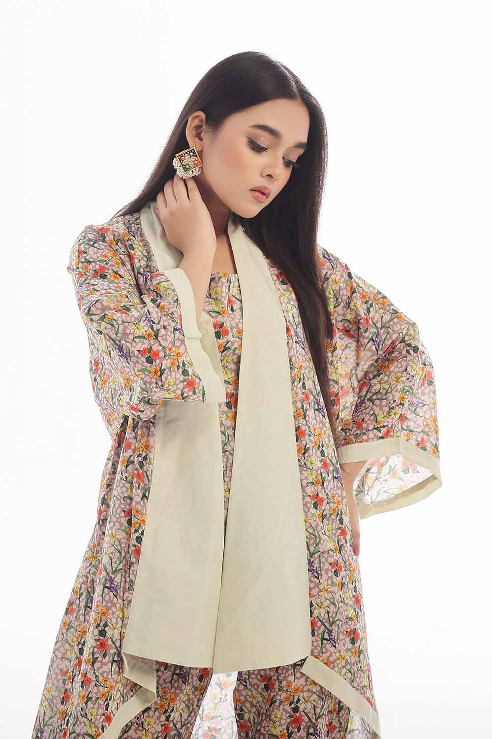 1 Piece Unstitched Printed Lawn Shirt