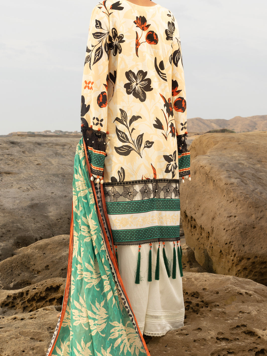 Beige Lawn 2 Piece Unstitched - ALP-2PS-SLKD-UN-2254