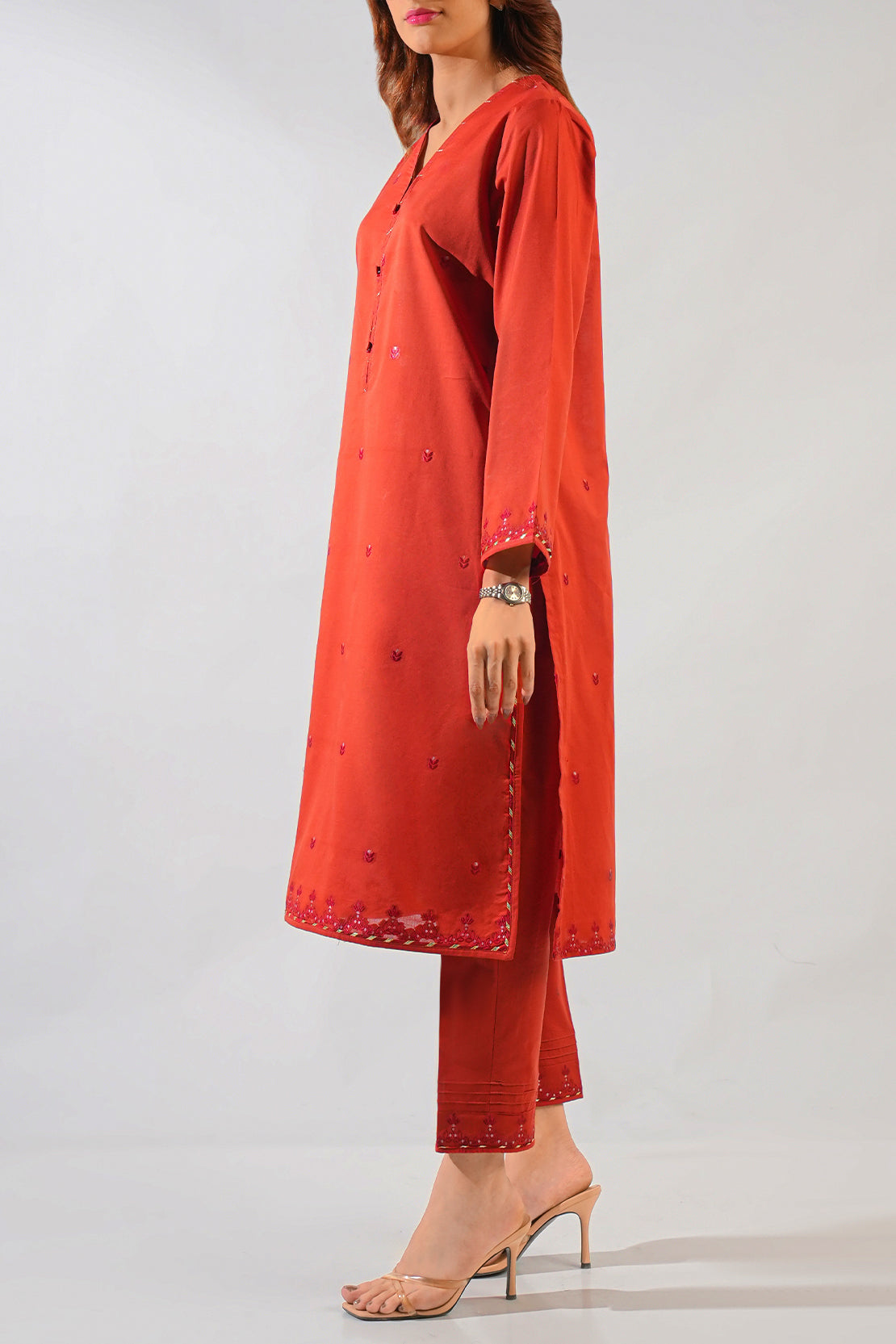 Cotton Jacquard Stitched 2 Piece (Shirt/Trouser)103873