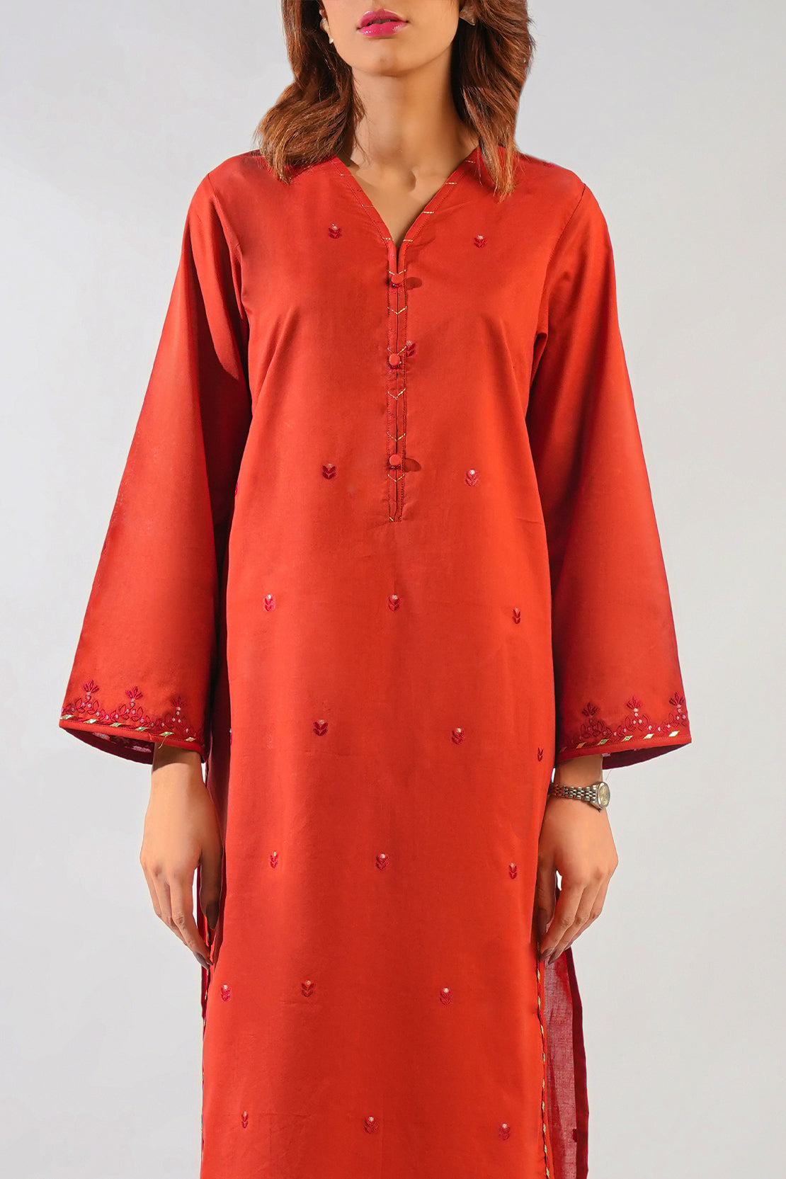 Cotton Jacquard Stitched 2 Piece (Shirt/Trouser)103873