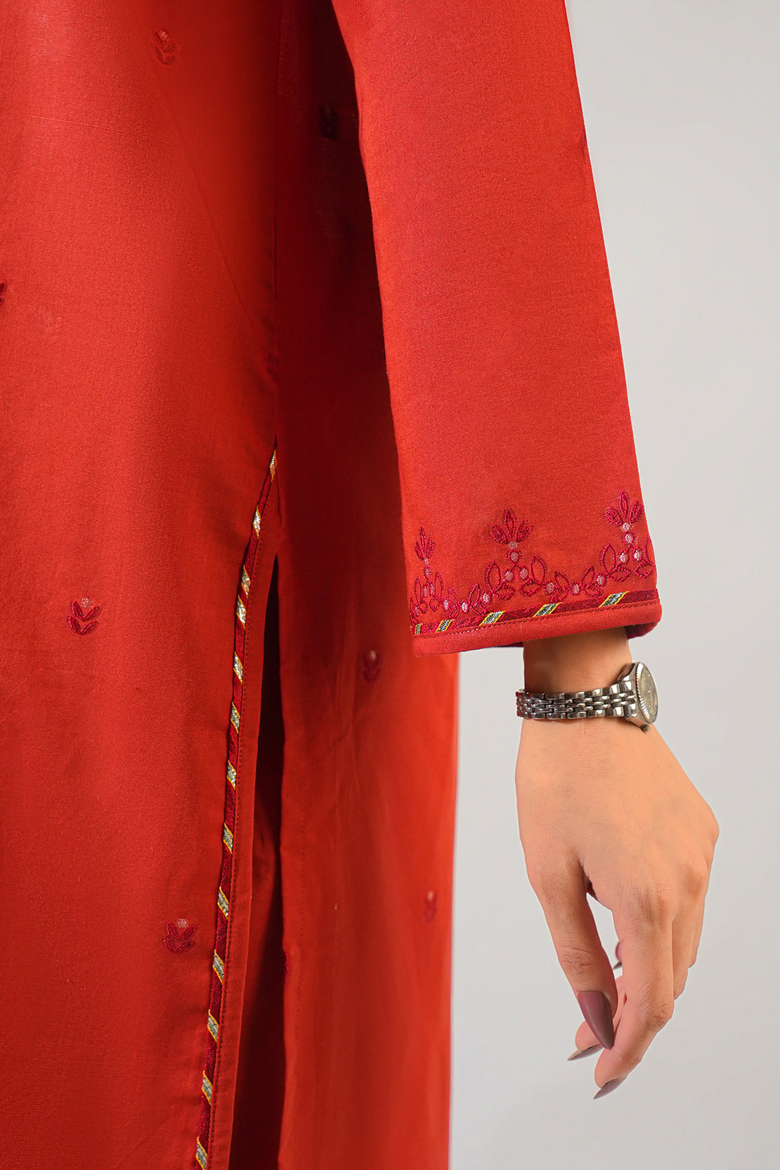 Cotton Jacquard Stitched 2 Piece (Shirt/Trouser)103873