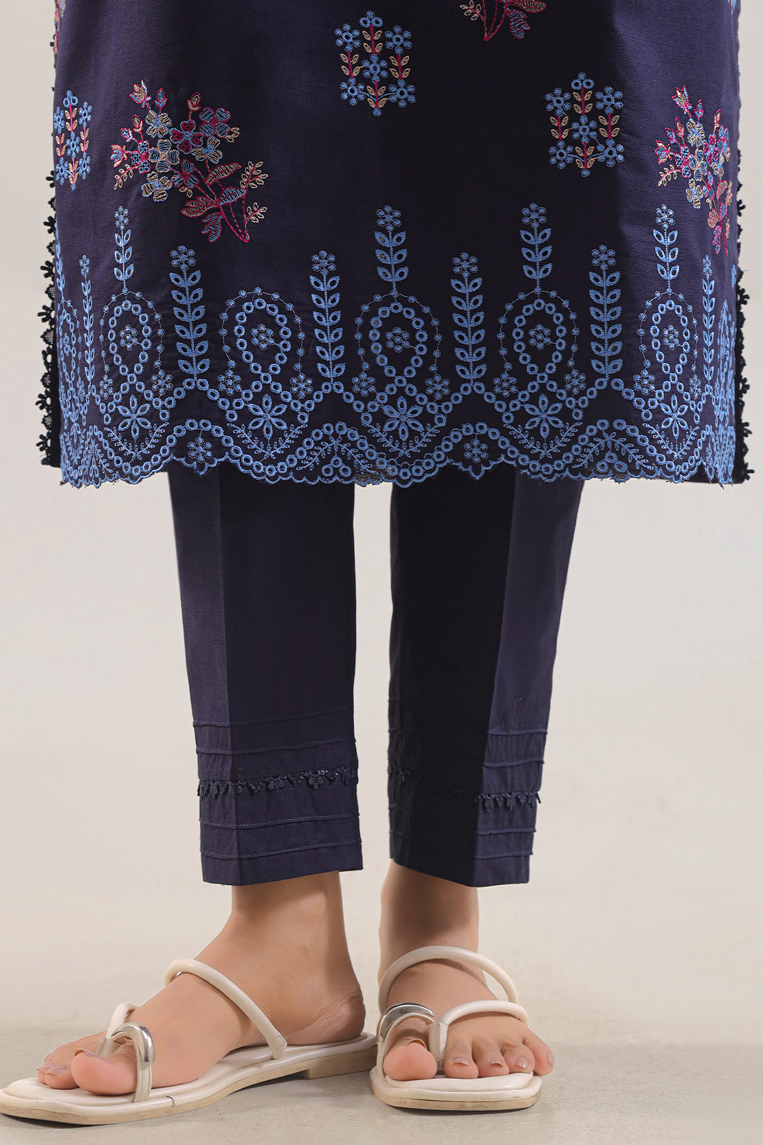 Luxury Pret Embroidered Slub Cotton Stitched 3 Piece128051