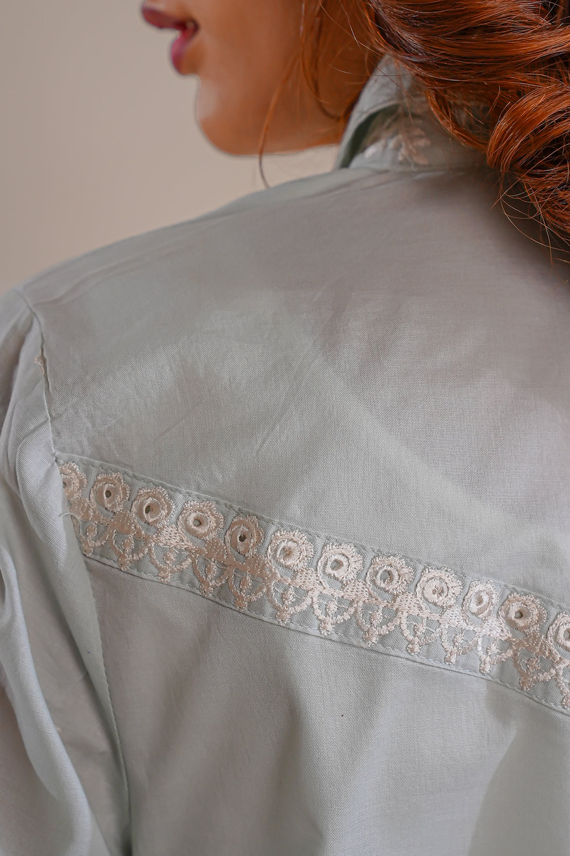 Solid Embroidered Cotton Stitched 3 Piece44547