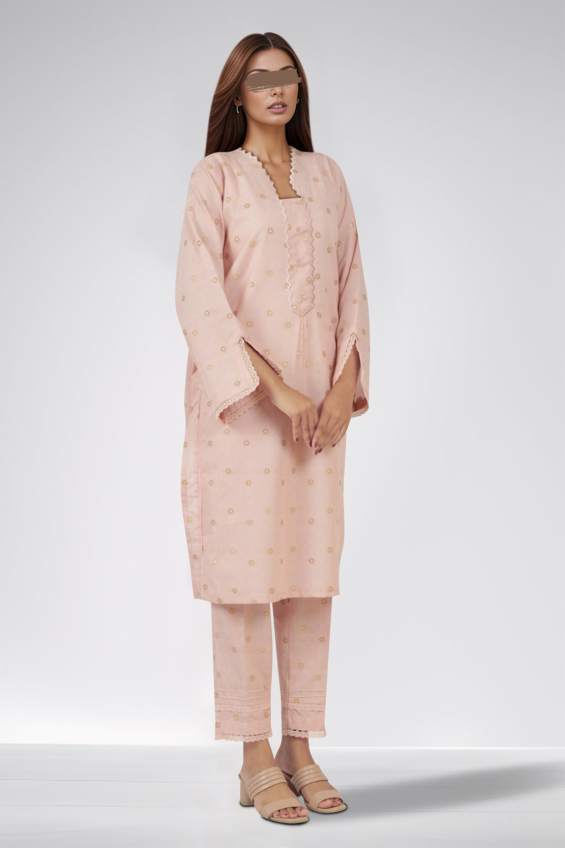 Cotton Jacquard Stitched 2 Piece (Shirt/Trouser)58308