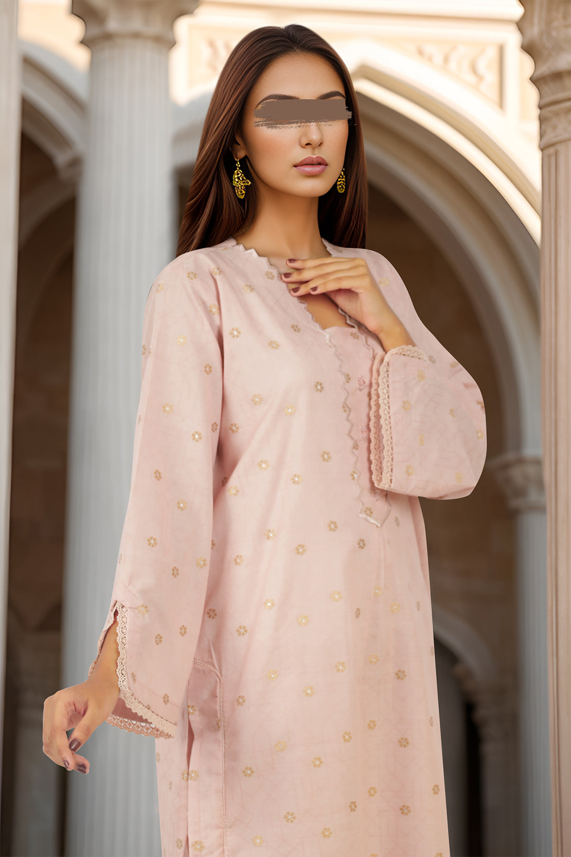 Cotton Jacquard Stitched 2 Piece (Shirt/Trouser)58308