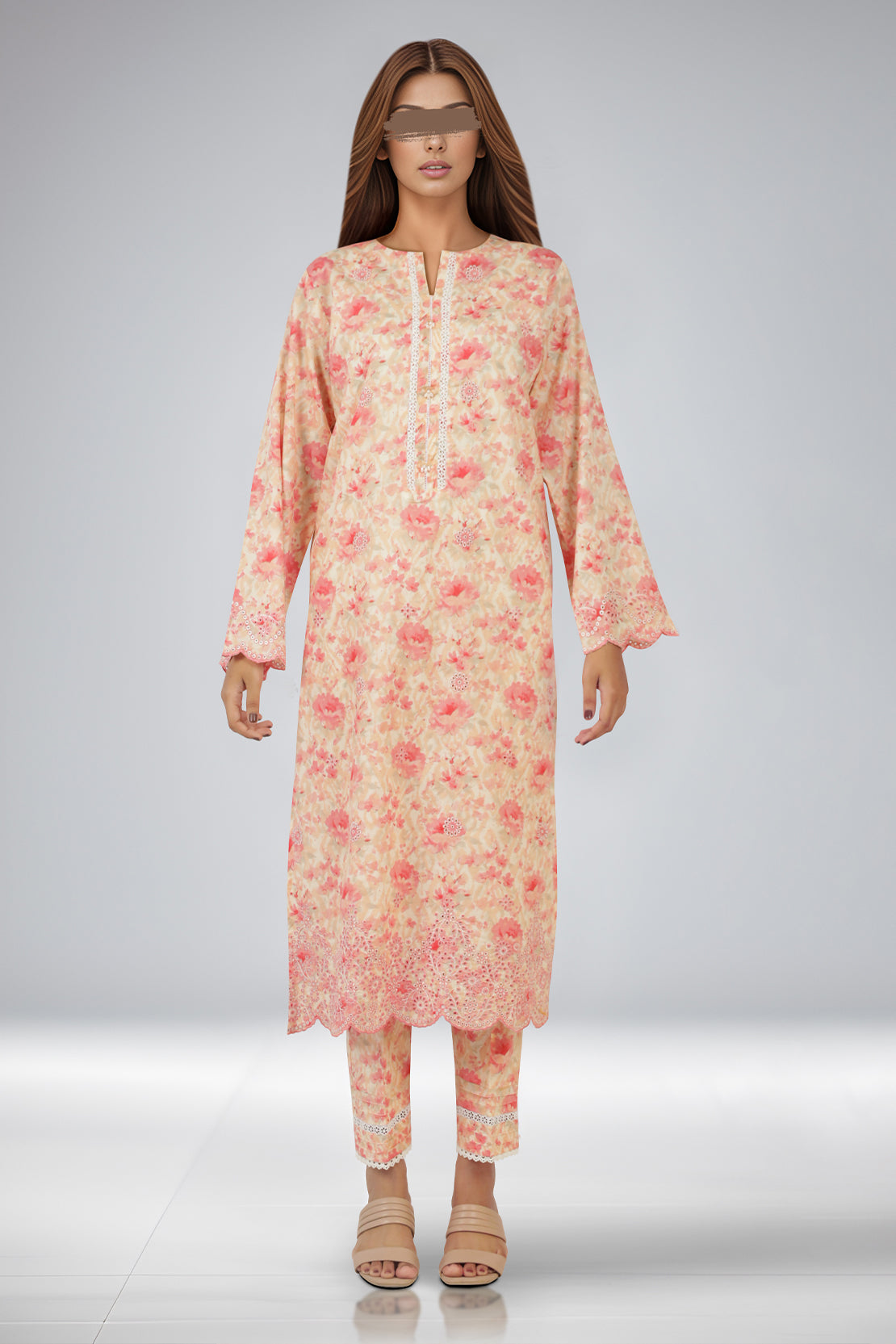Printed Embroidered Lawn Stitched 2 Piece (Shirt/Trouser)57247