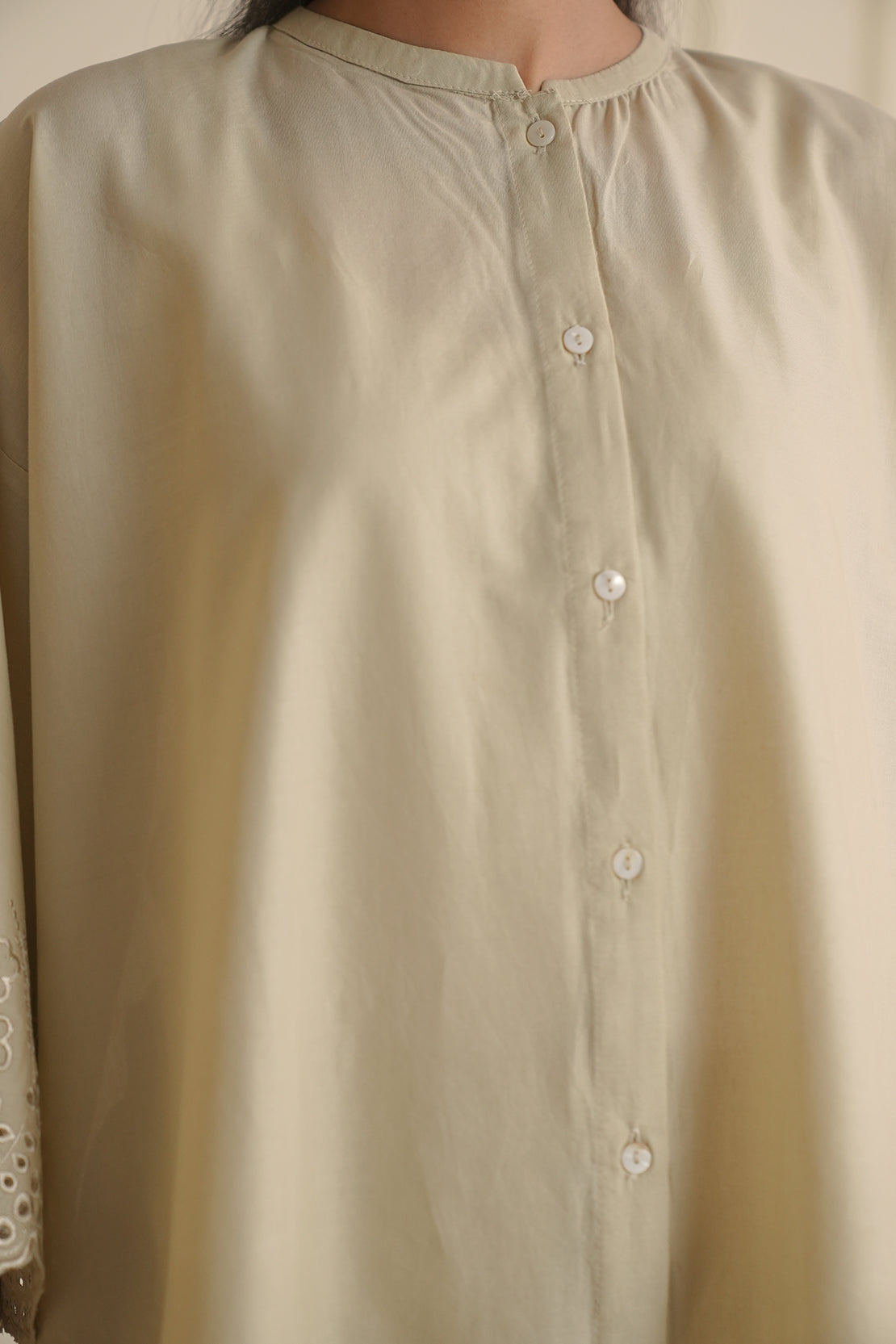 Solid Embroidered Cotton Stitched 2 Piece (Shirt/Trouser)63253