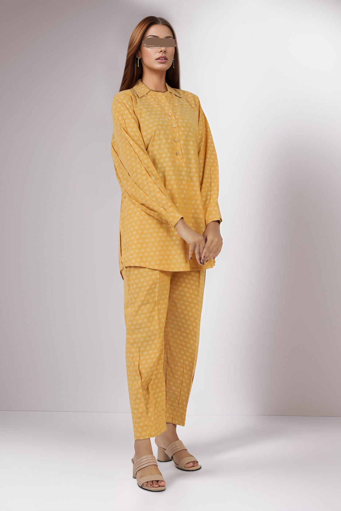 Cotton Jacquard Stitched 2 Piece (Shirt/Trouser)62887
