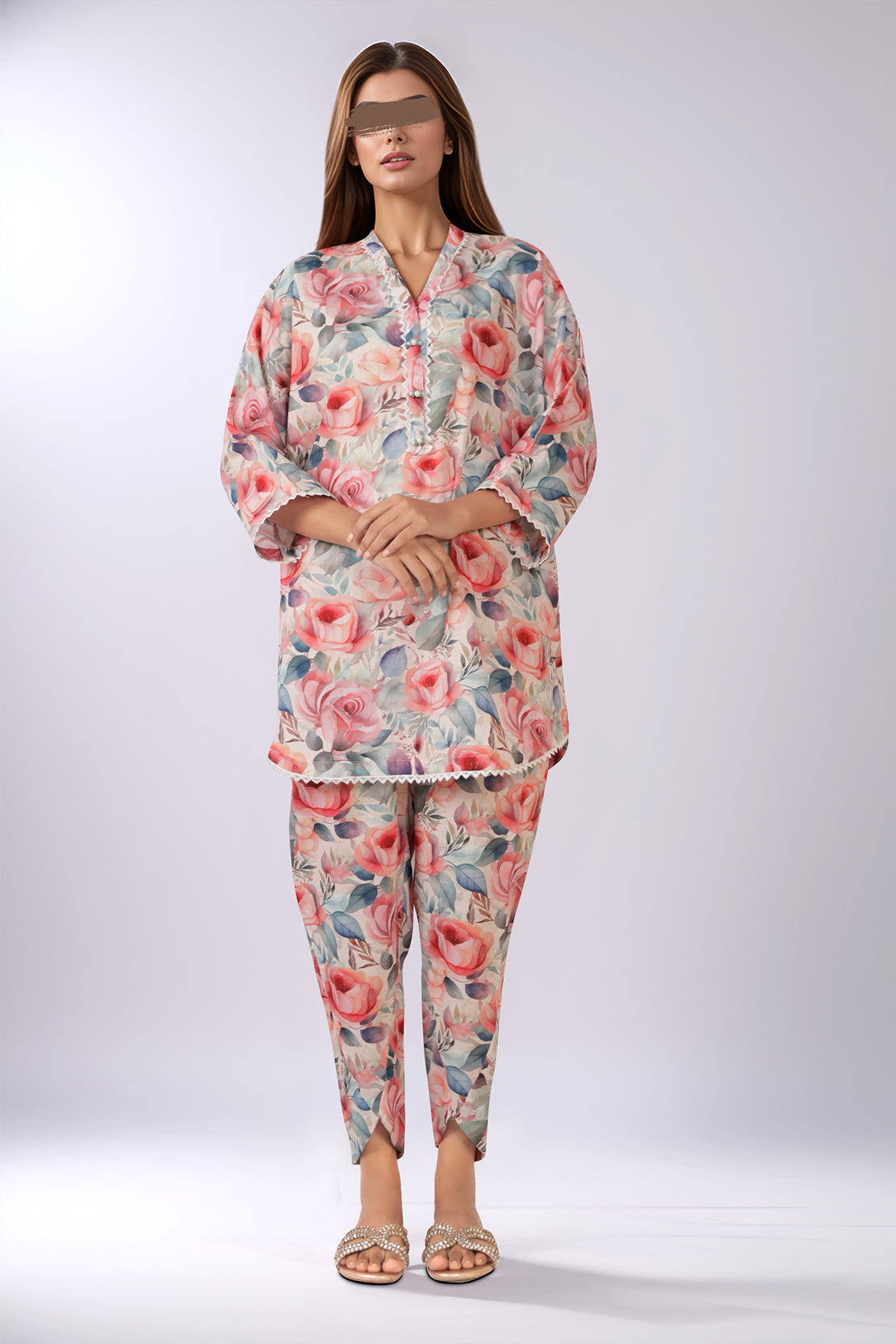 Printed Lawn Stitched 2 Piece (Shirt/Trouser)64609