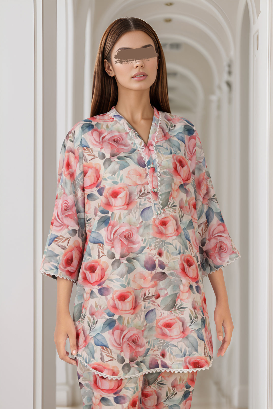 Printed Lawn Stitched 2 Piece (Shirt/Trouser)64609