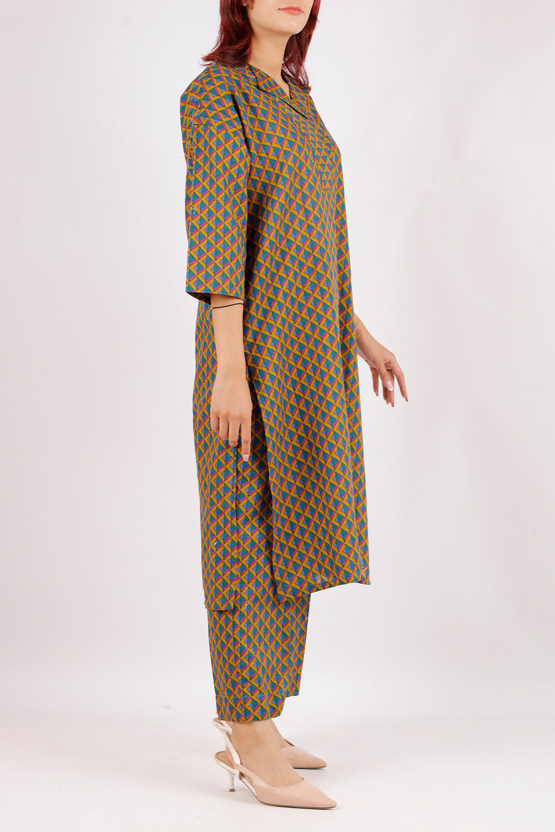 Printed Khaddar Stitched Shirt79863