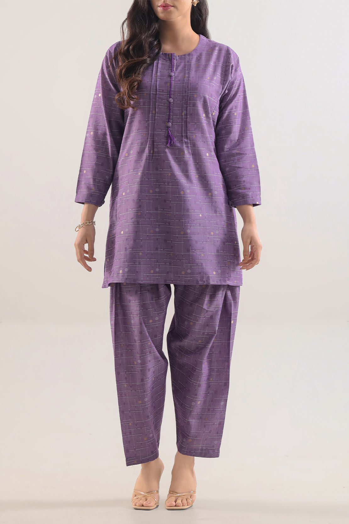 Cotton Jacquard Stitched 2 Piece (Shirt/Trouser)105731