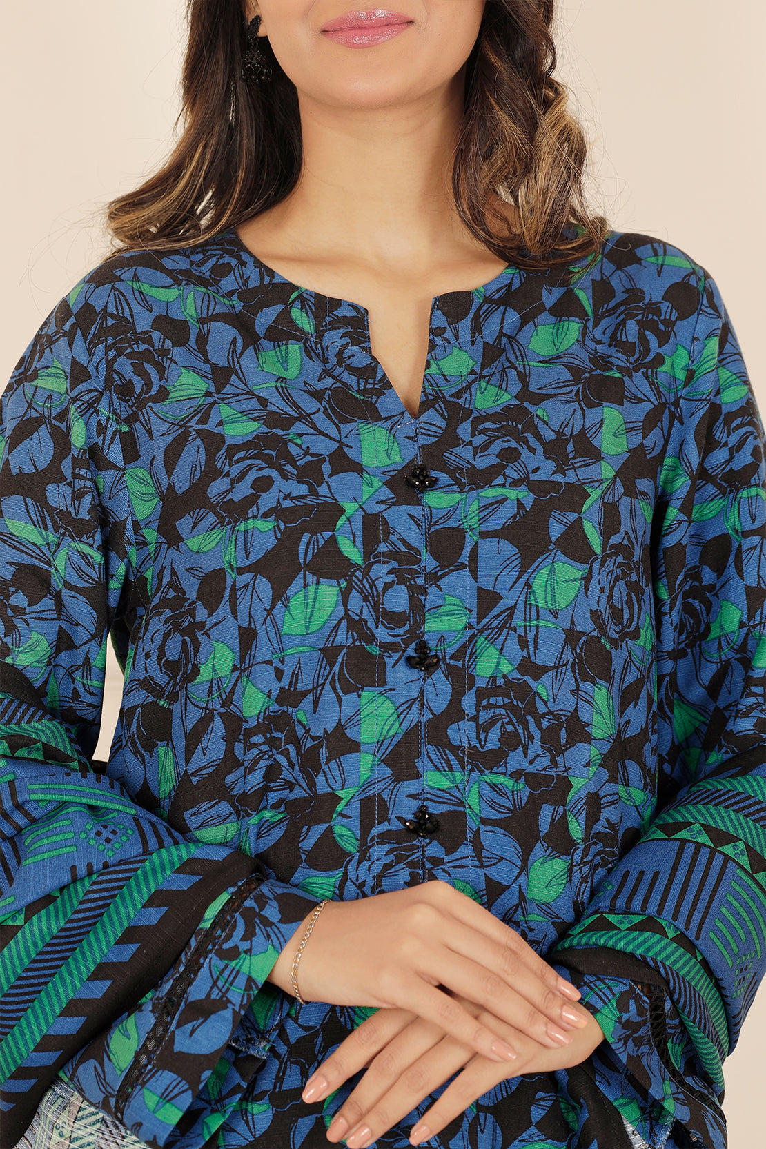 Printed Khaddar Stitched 2 Piece (Shirt/Trouser)76334