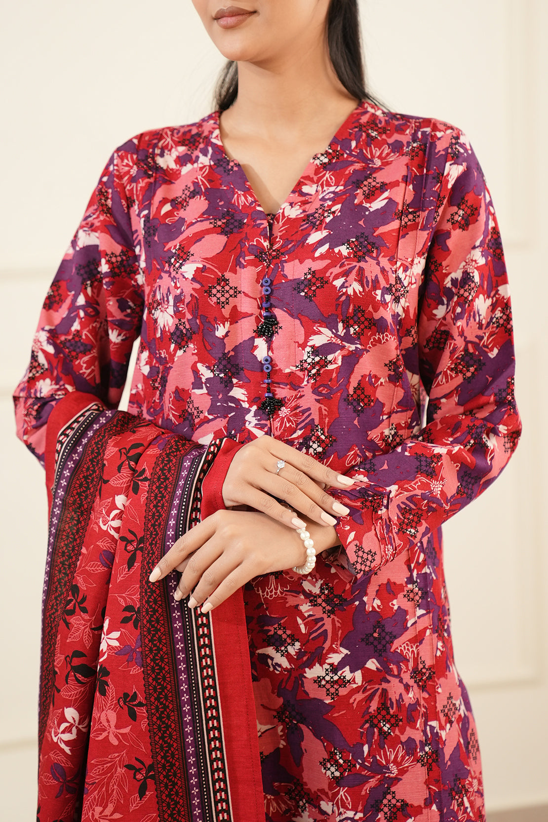 Printed Khaddar Stitched 2 Piece (Shirt/Trouser)76514