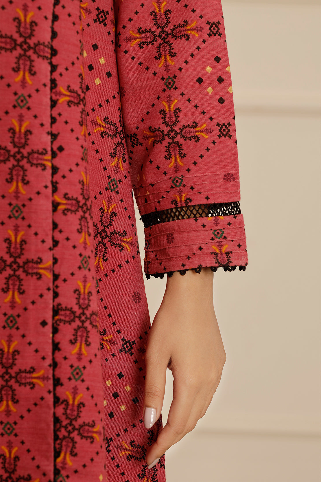 Printed Khaddar Stitched 2 Piece (Shirt/Trouser)77218