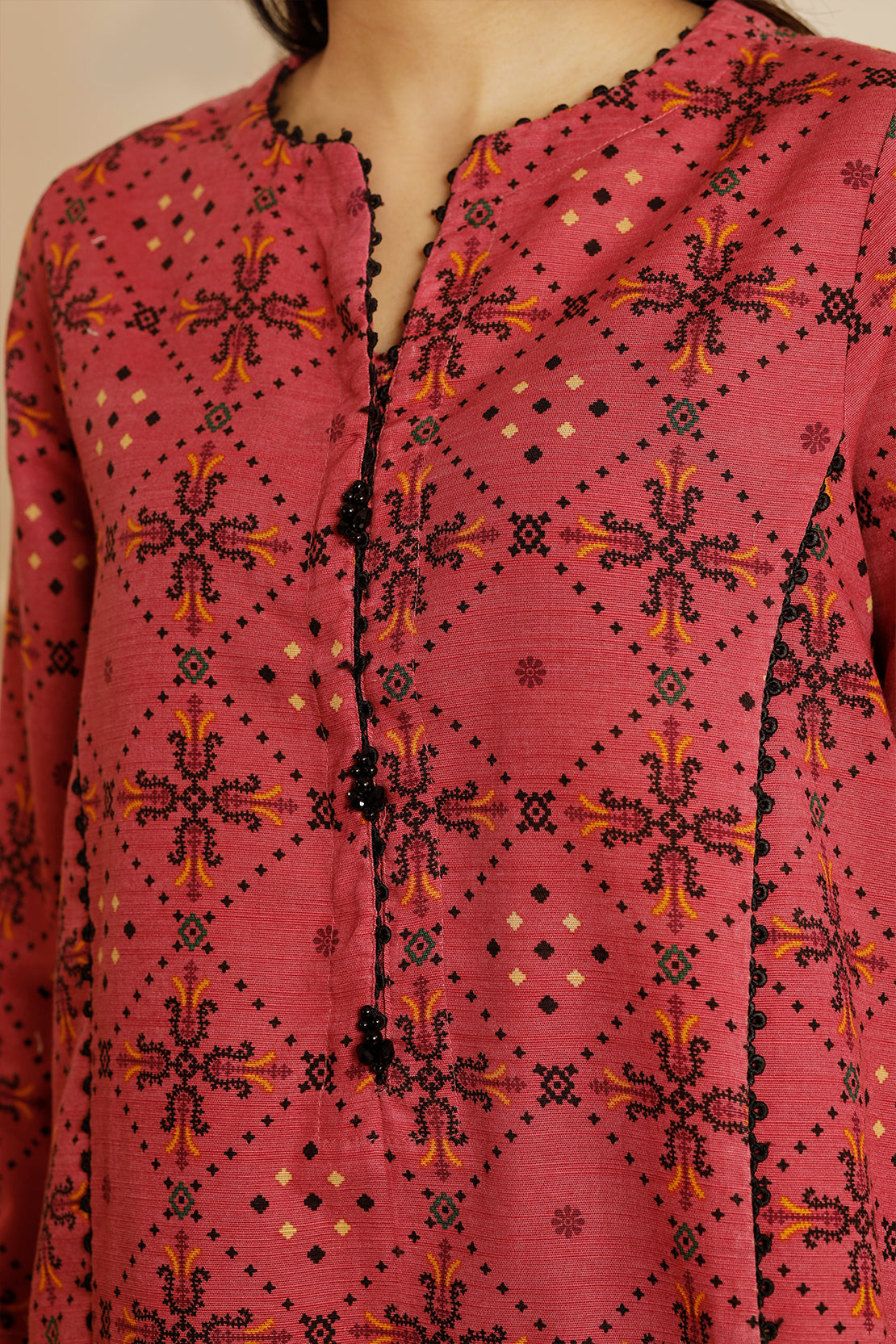 Printed Khaddar Stitched 2 Piece (Shirt/Trouser)77218