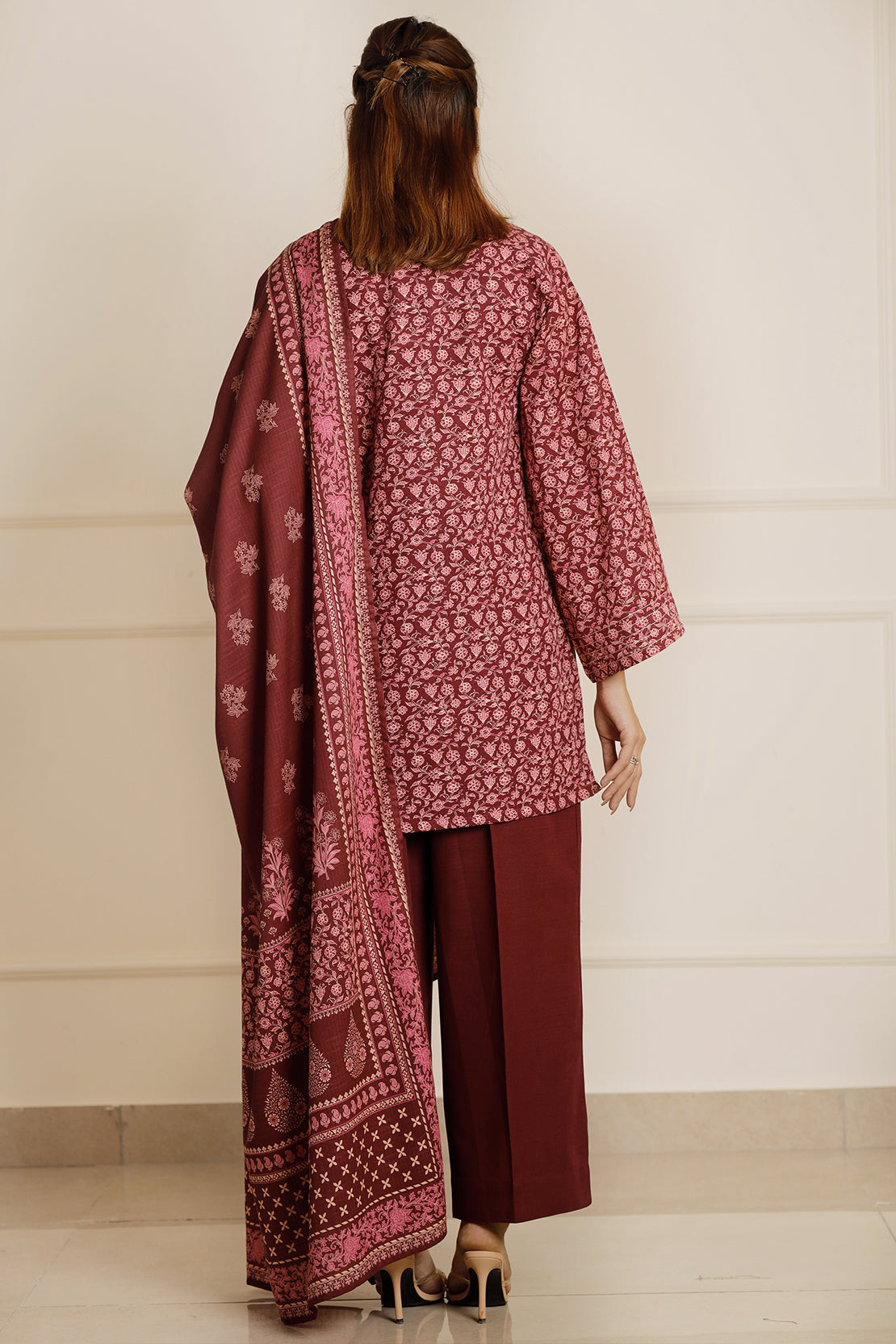 Printed Khaddar Stitched 2 Piece (Shirt/Trouser)77895