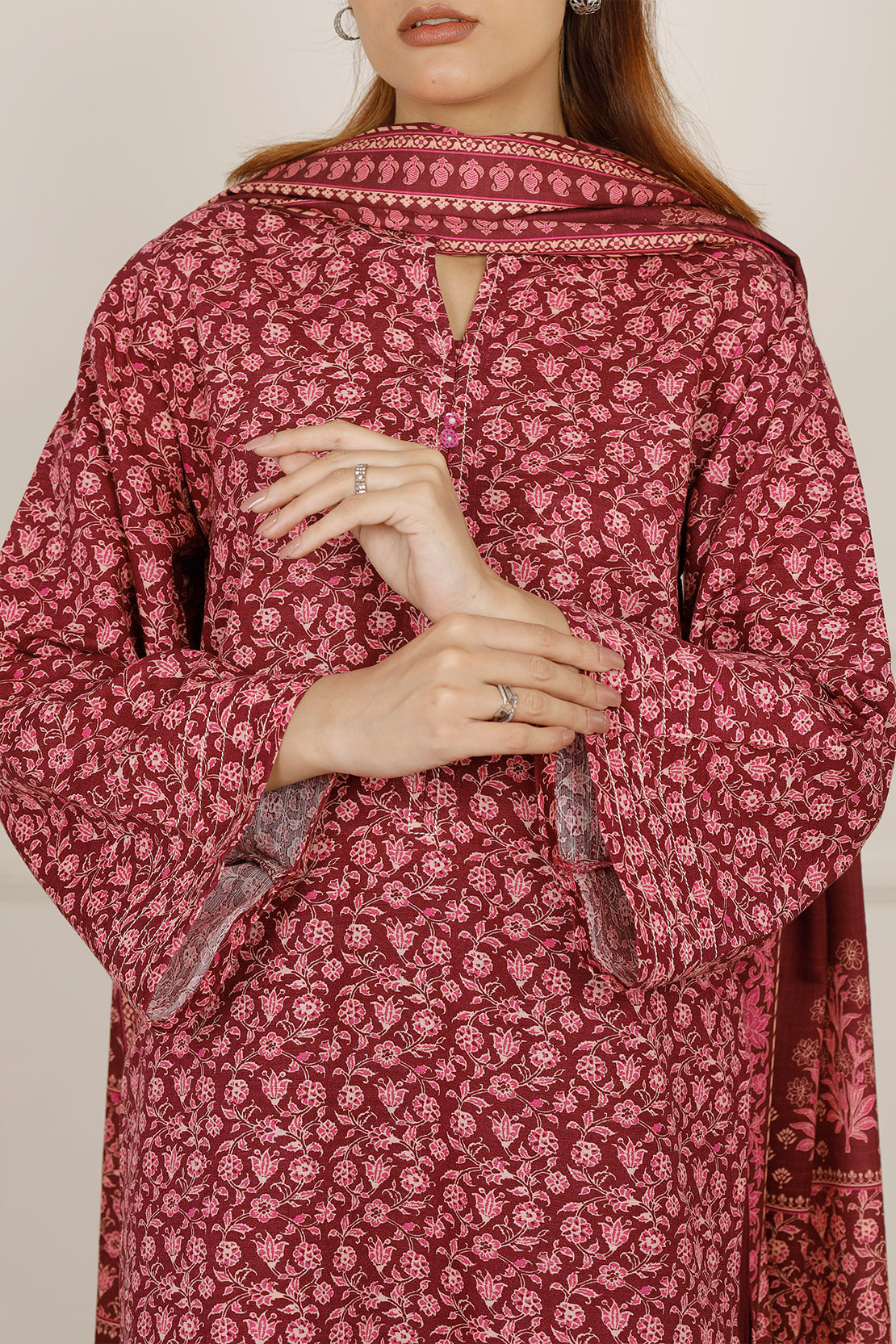 Printed Khaddar Stitched 2 Piece (Shirt/Trouser)77895