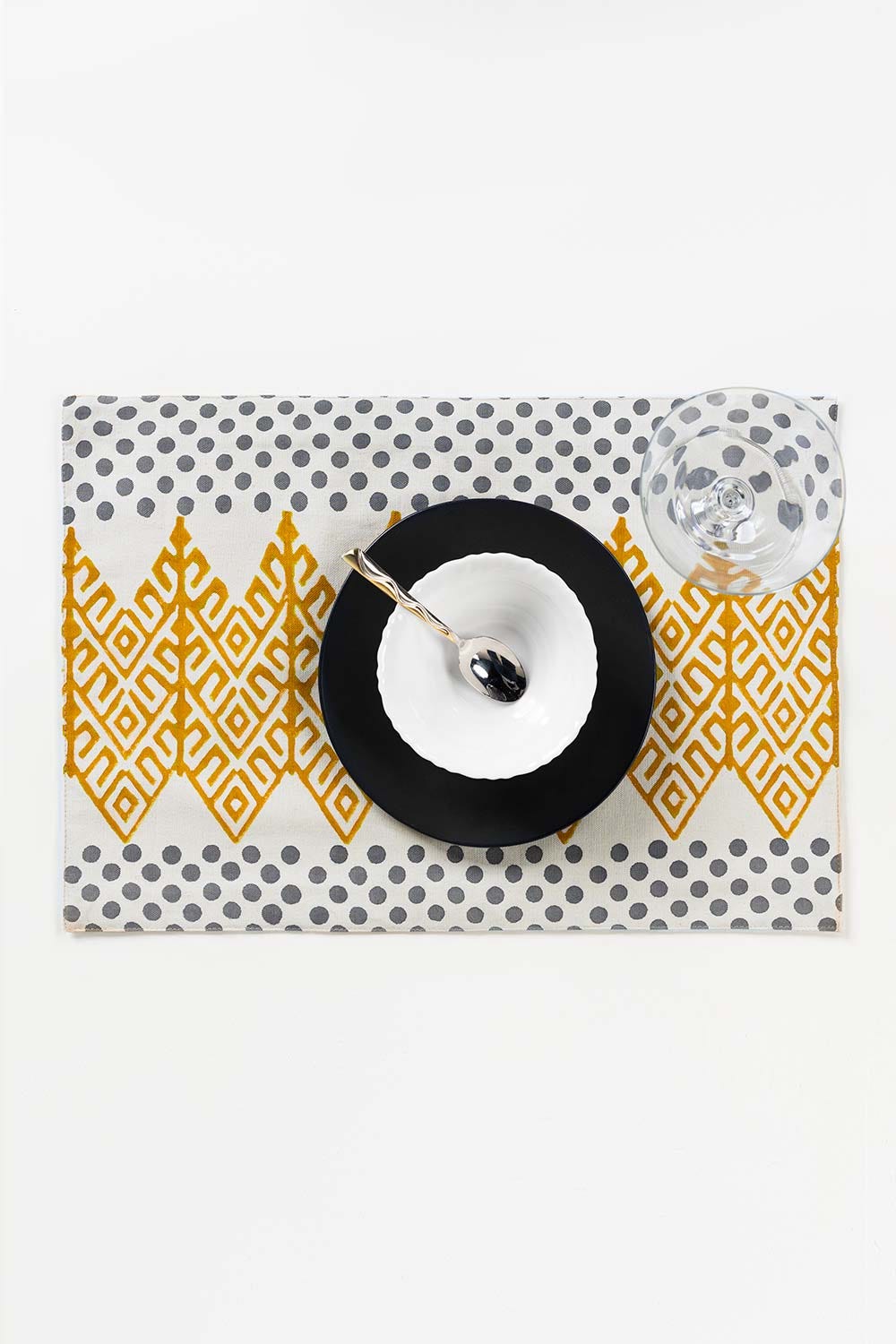 Ss22 Goldfinch Block Printed Place Mat