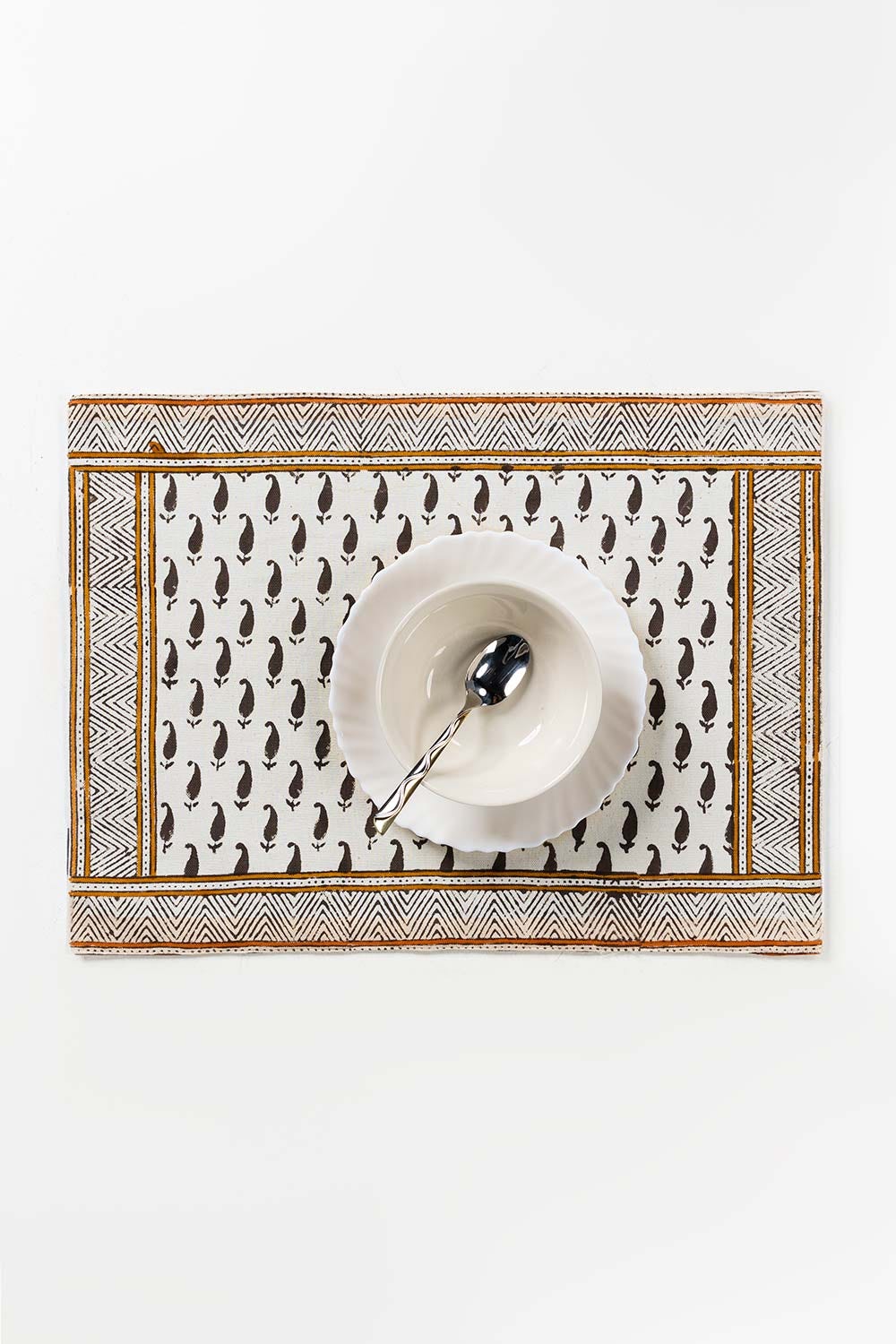 Ss22 Paisley Bliss Block Printed Place Mat