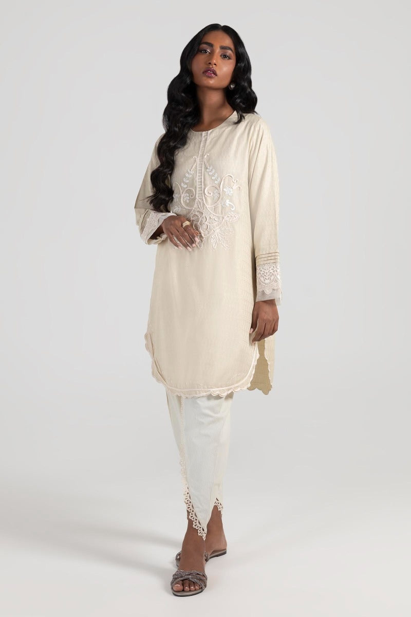 Stitched Embroidered Lawn Suit