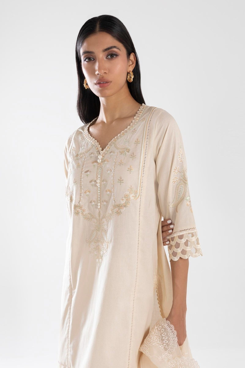 Stitched Embroidered Lawn Shirt