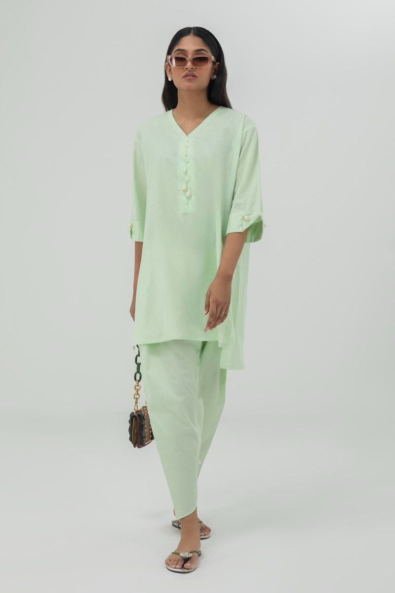 Unstitched Slub Muzlin 3 Piece Suit