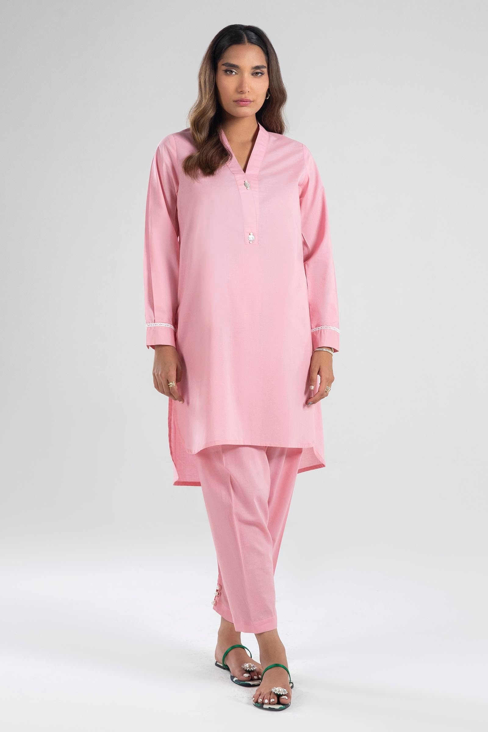 DA-1419 YELLOW EMBROIDERED KURTA