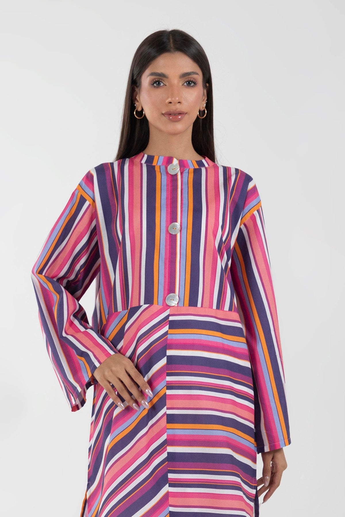 Stitched Boxy Printed Shirt