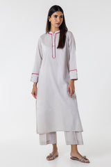 Stitched Light Grey Printed Shirt + Culotte