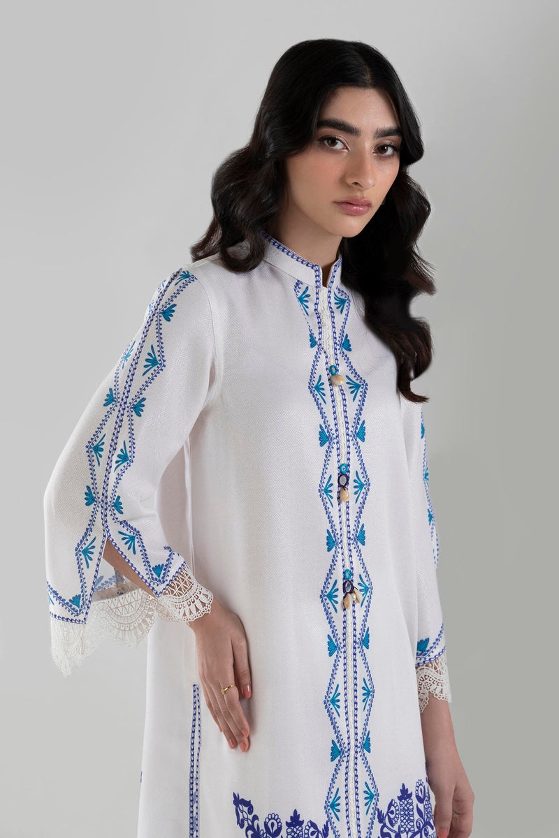 Stitched Embroidered Lawn Suit