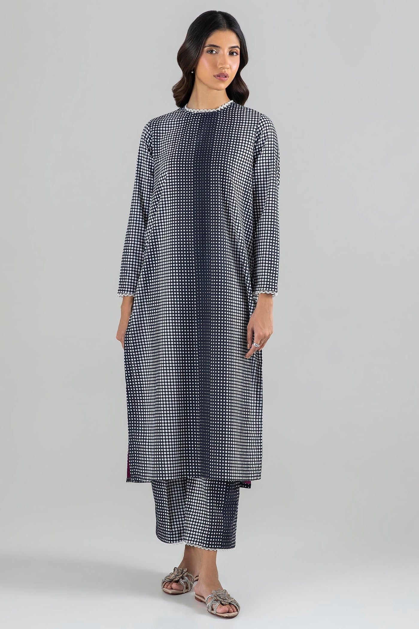Stitched Multi Printed Shirt + Culotte