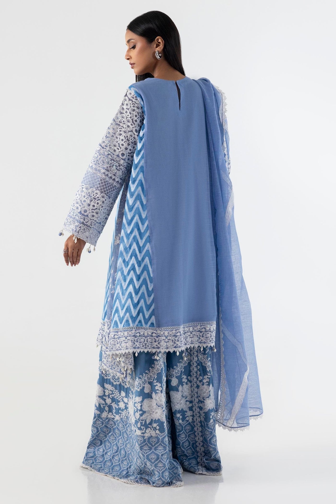 Stitched Printed Linen Shirt+ Culotte
