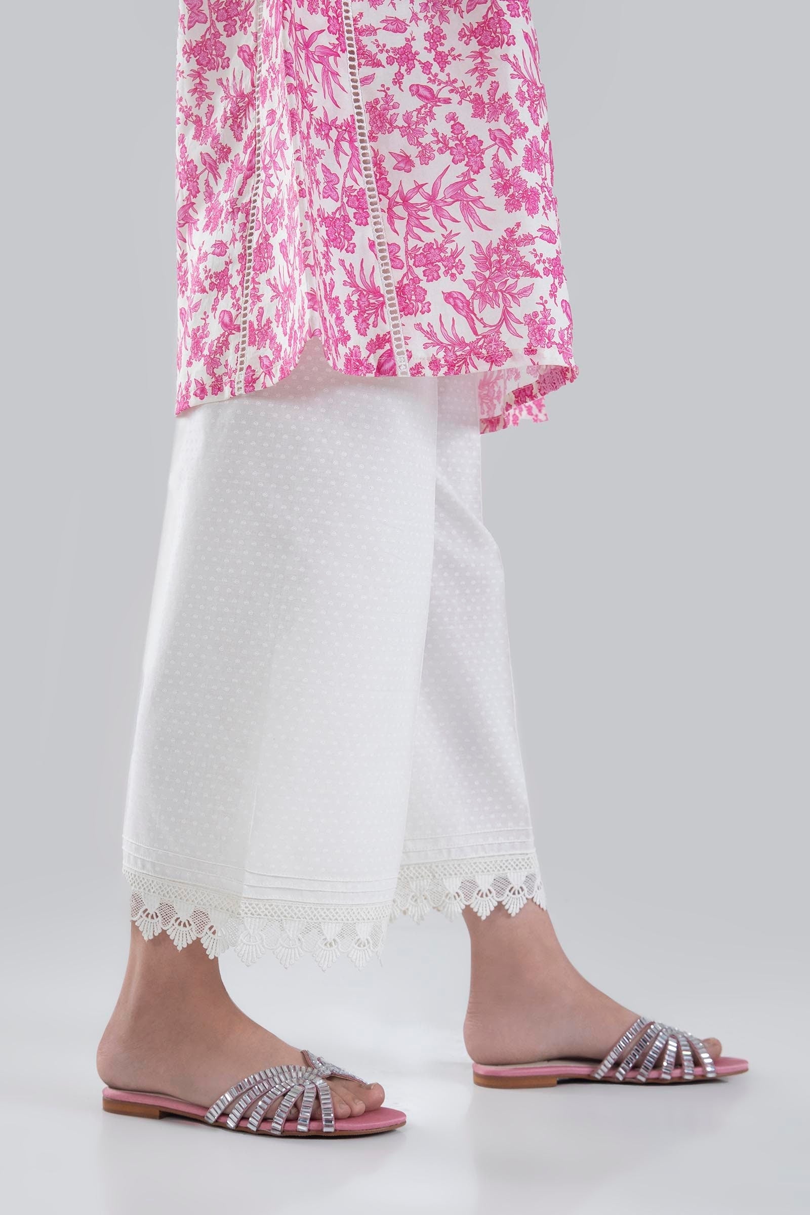 Nazik Purple/Pink Poncho Pleated Suit