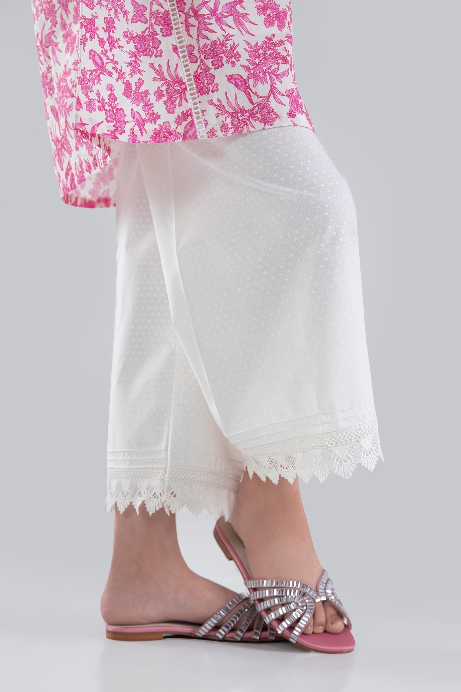 Nazik Purple/Pink Poncho Pleated Suit