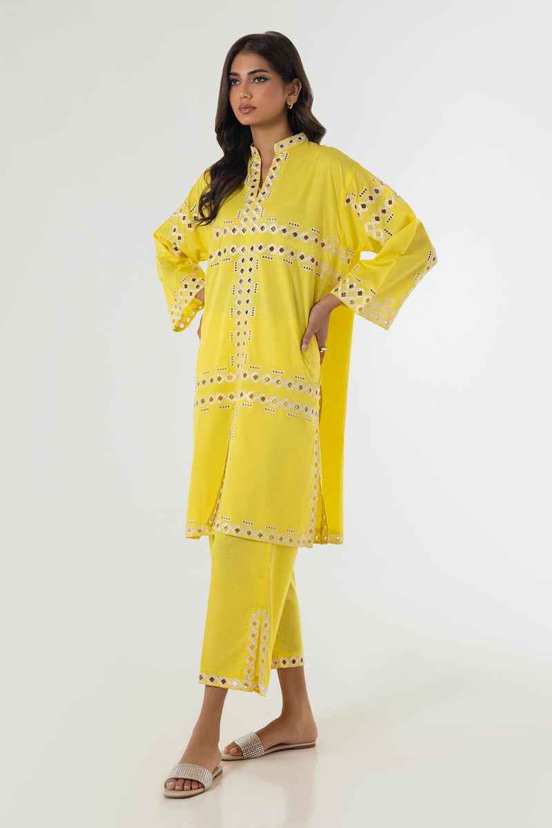 Stitched Printed Linen Shirt + Shalwar