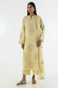 Stitched Lawn Embroidered Shirt + Culotte