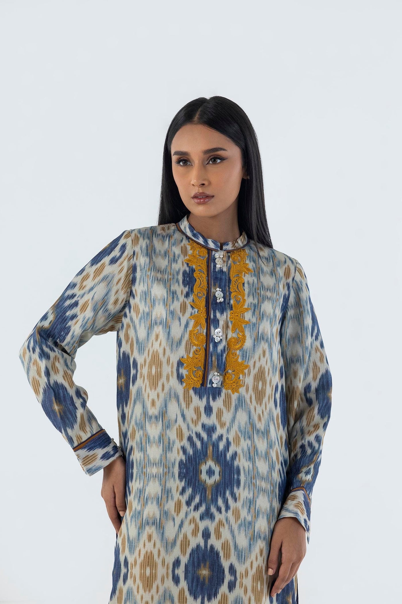 Stitched Basic Embroidered shirt