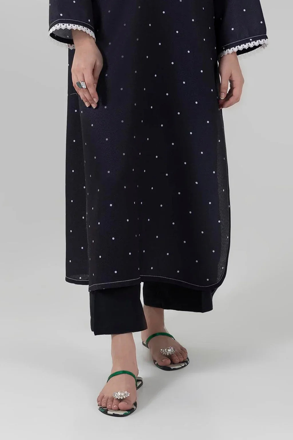 Stitched Black Culotte (RTS)