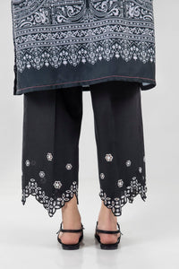 Stitched Black Culotte