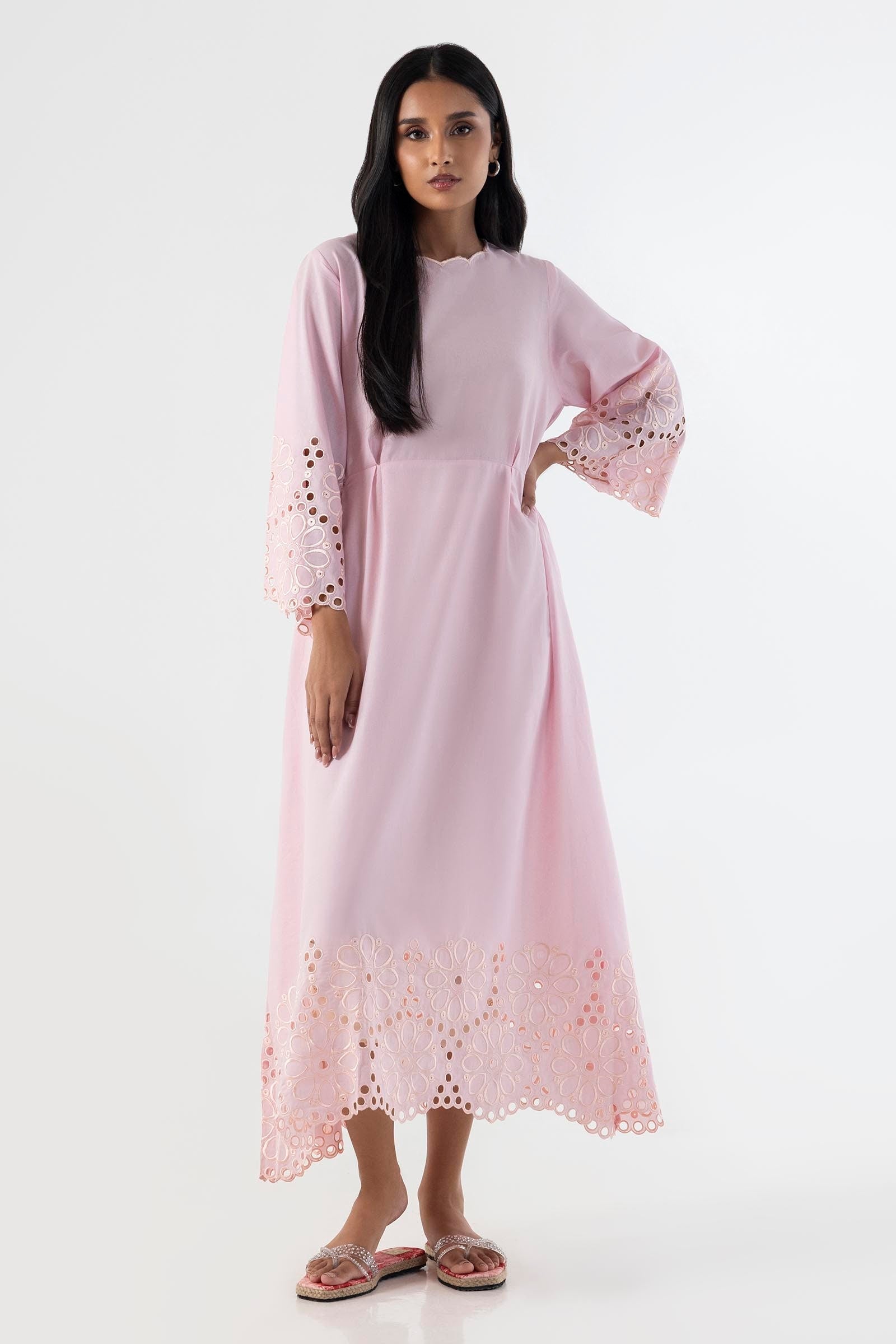 DEEP PLUM LUXURY EMBROIDERED KARANDI SET (NEL-25627)