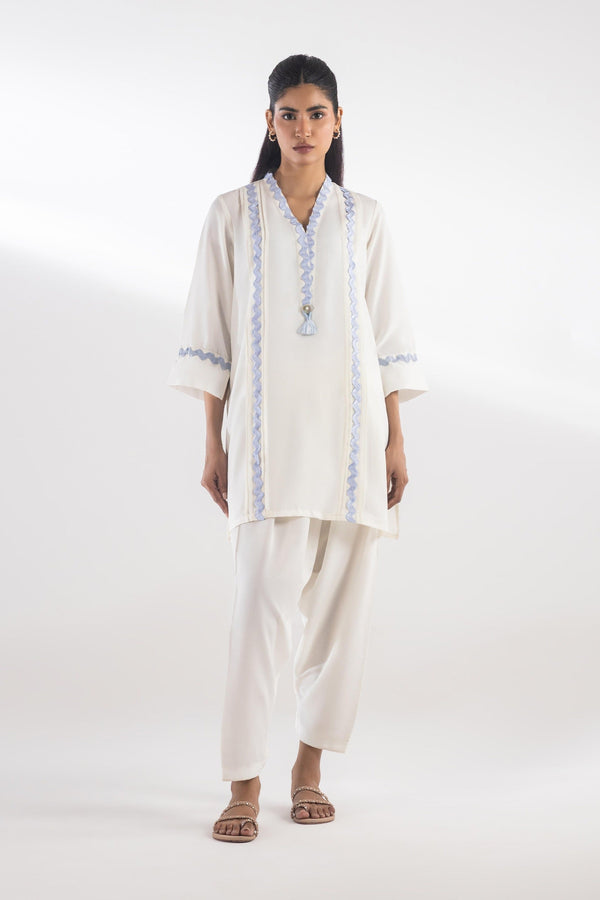 Stitched Cambric Shirt + Shalwar