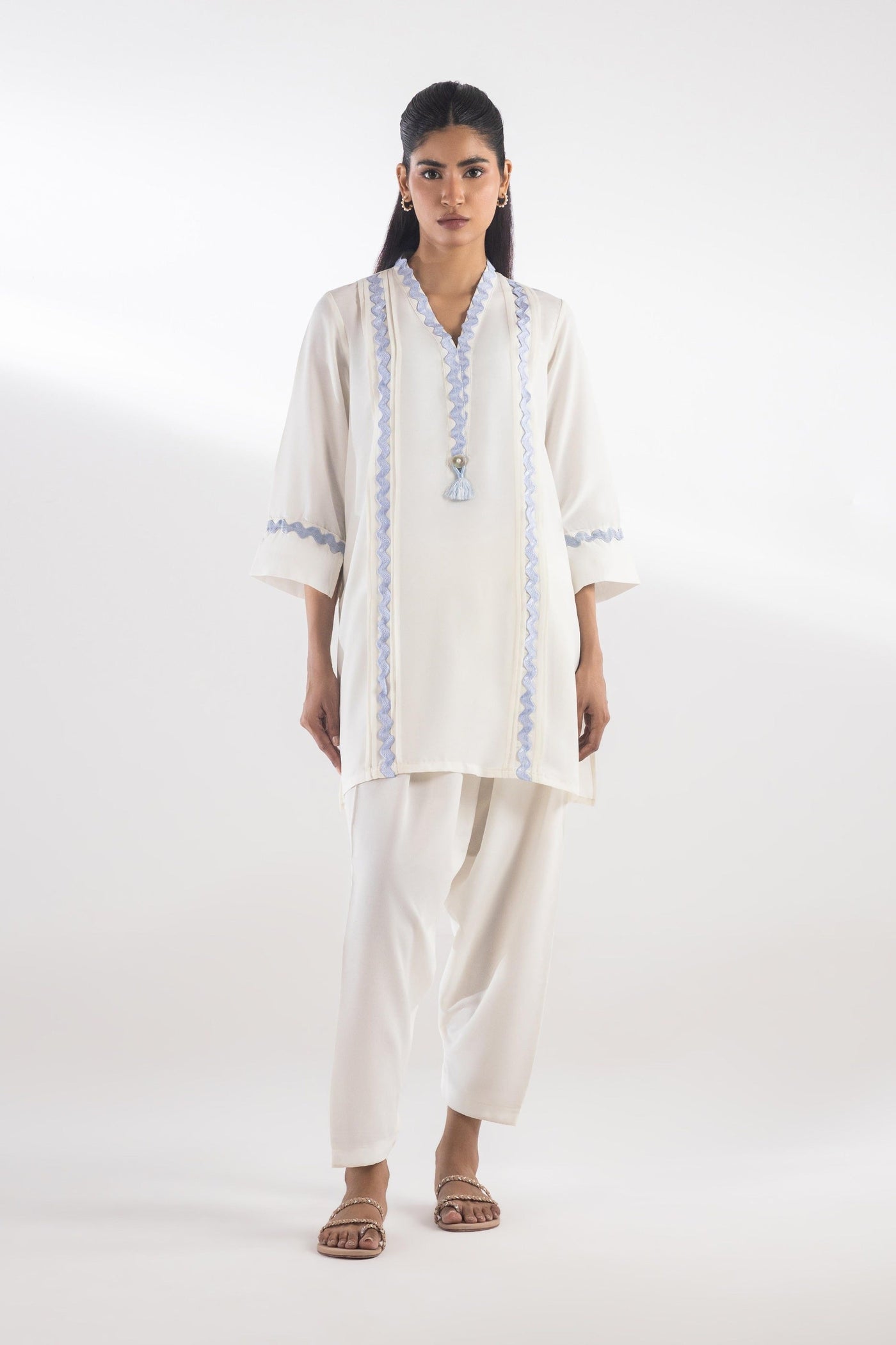 Stitched Cambric Shirt + Shalwar