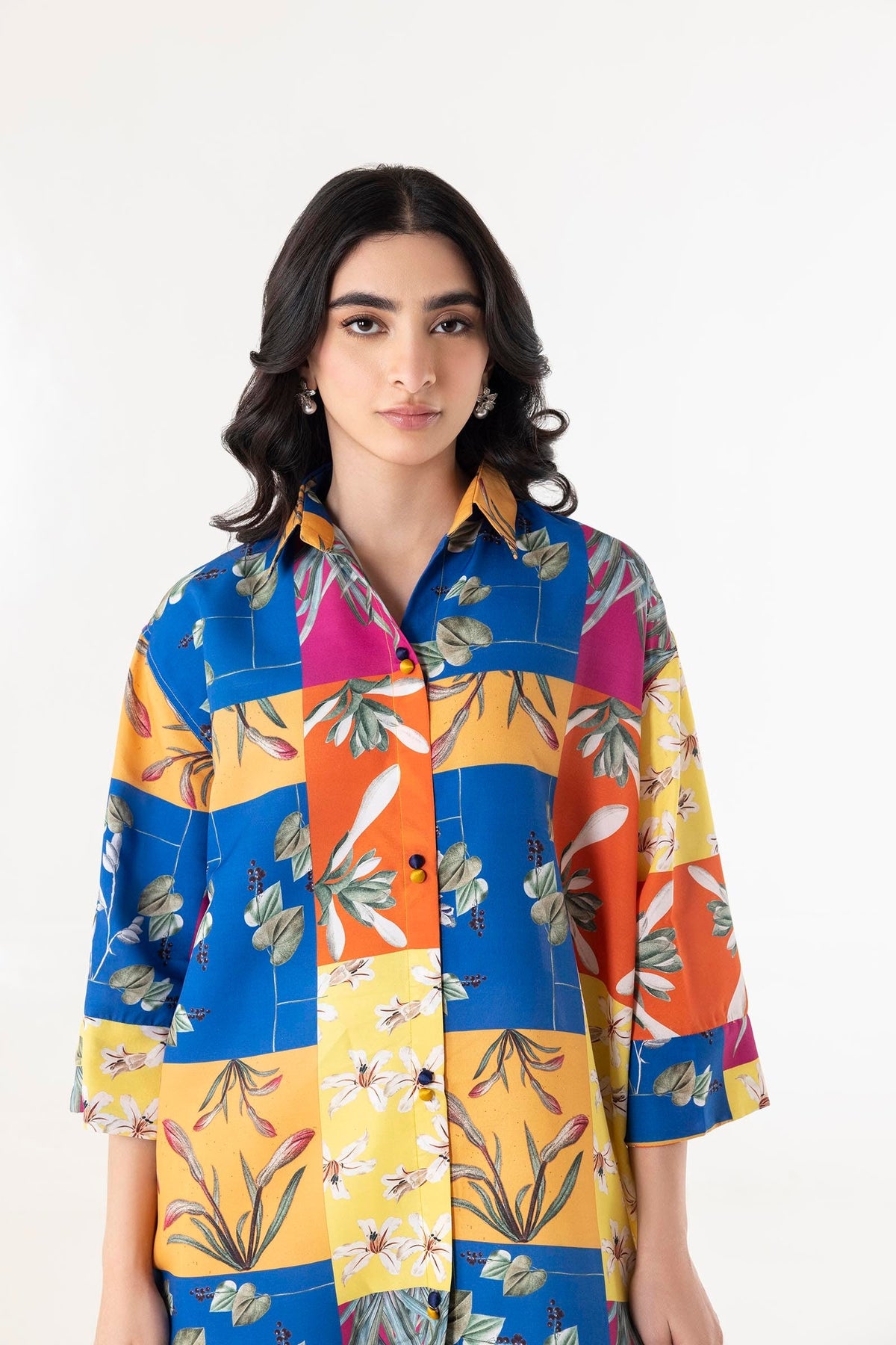 Stitched Multi Printed Shirt