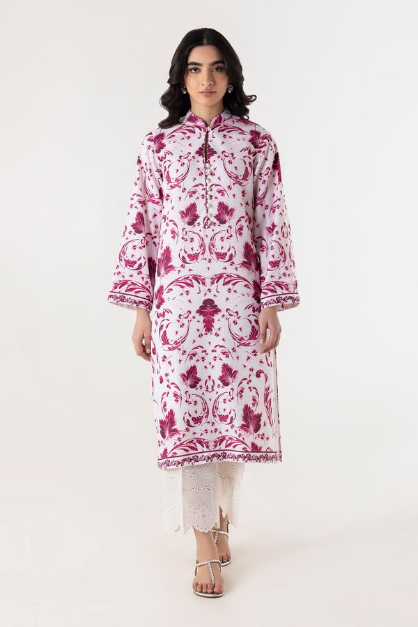 Stitched Blended Jacquard Printed Shirt